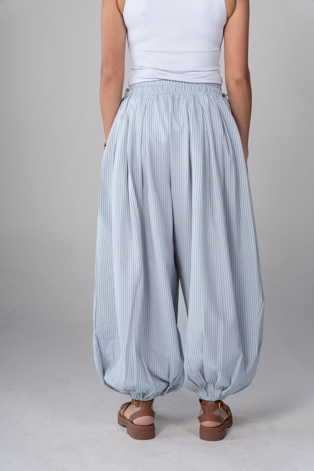 Striped balloon pants