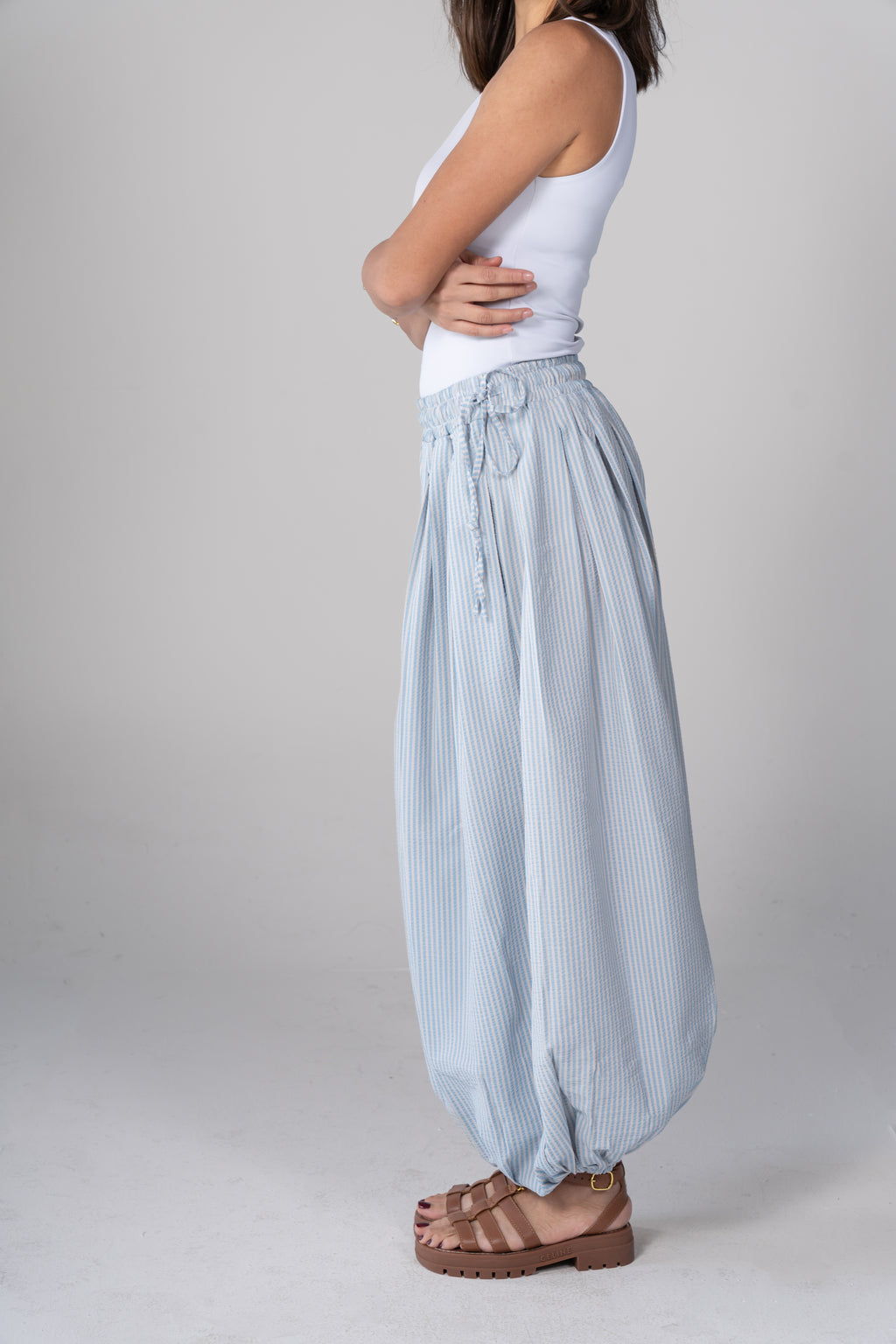 Striped balloon pants