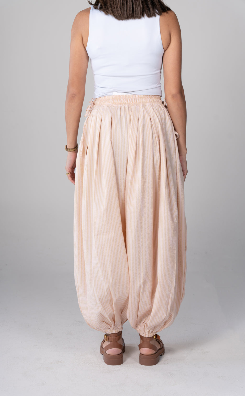 Striped balloon pants