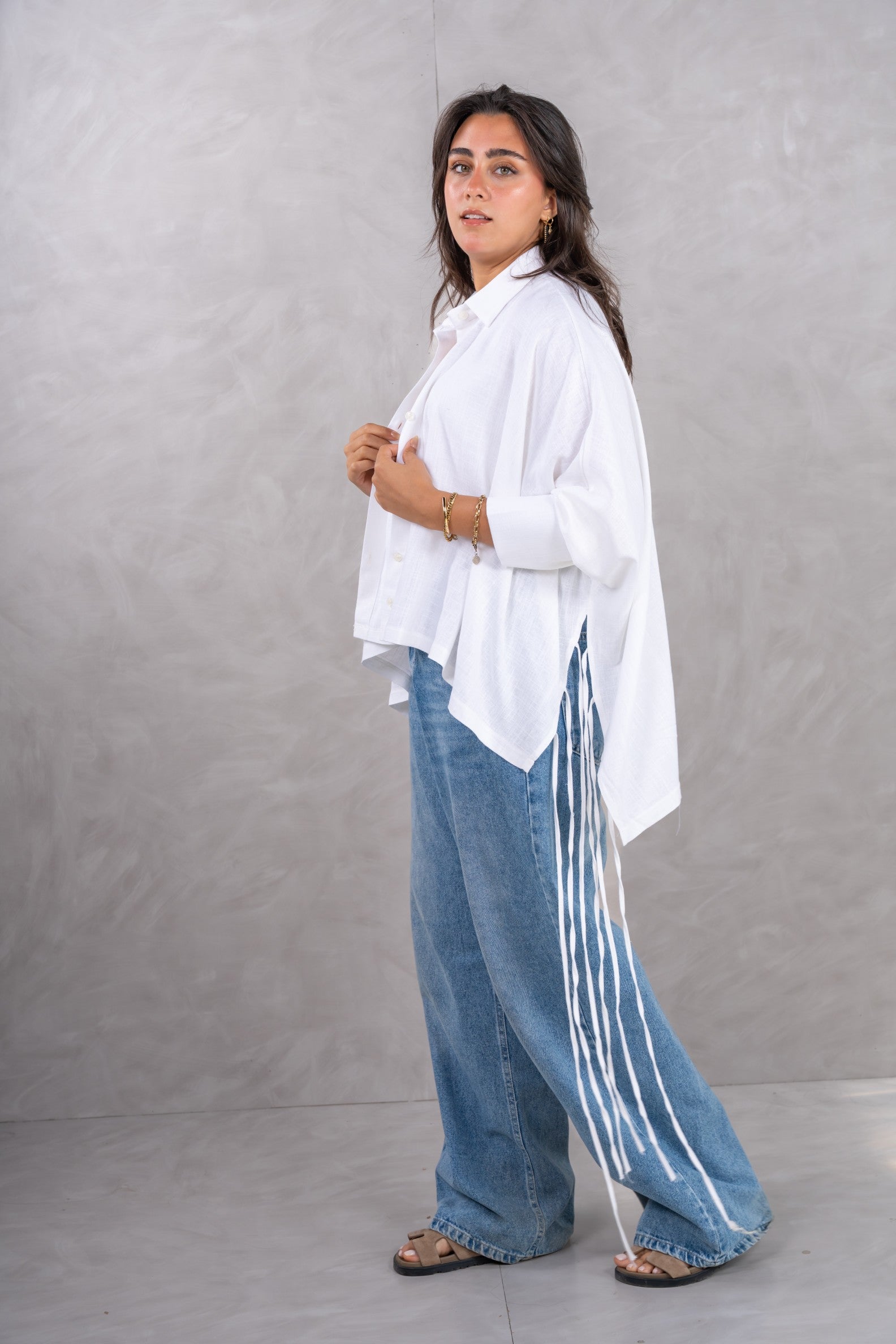 Linen Fringe shirt