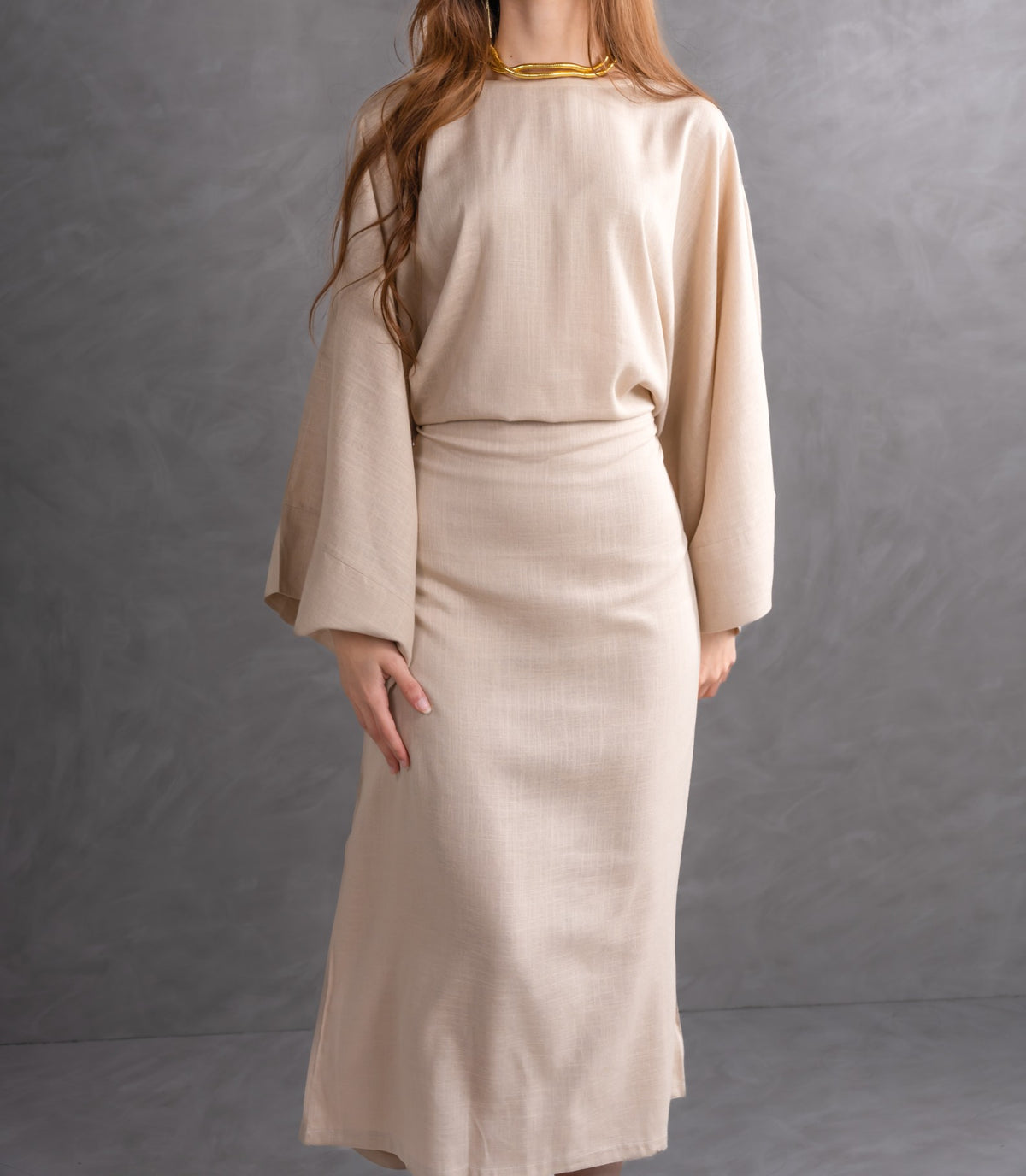 Linen wrap dress