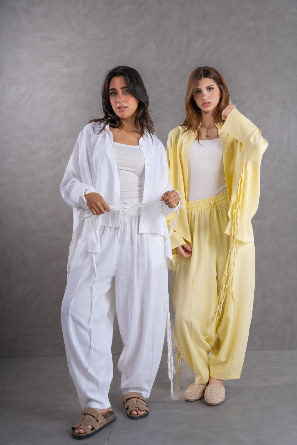 Balloon linen pants