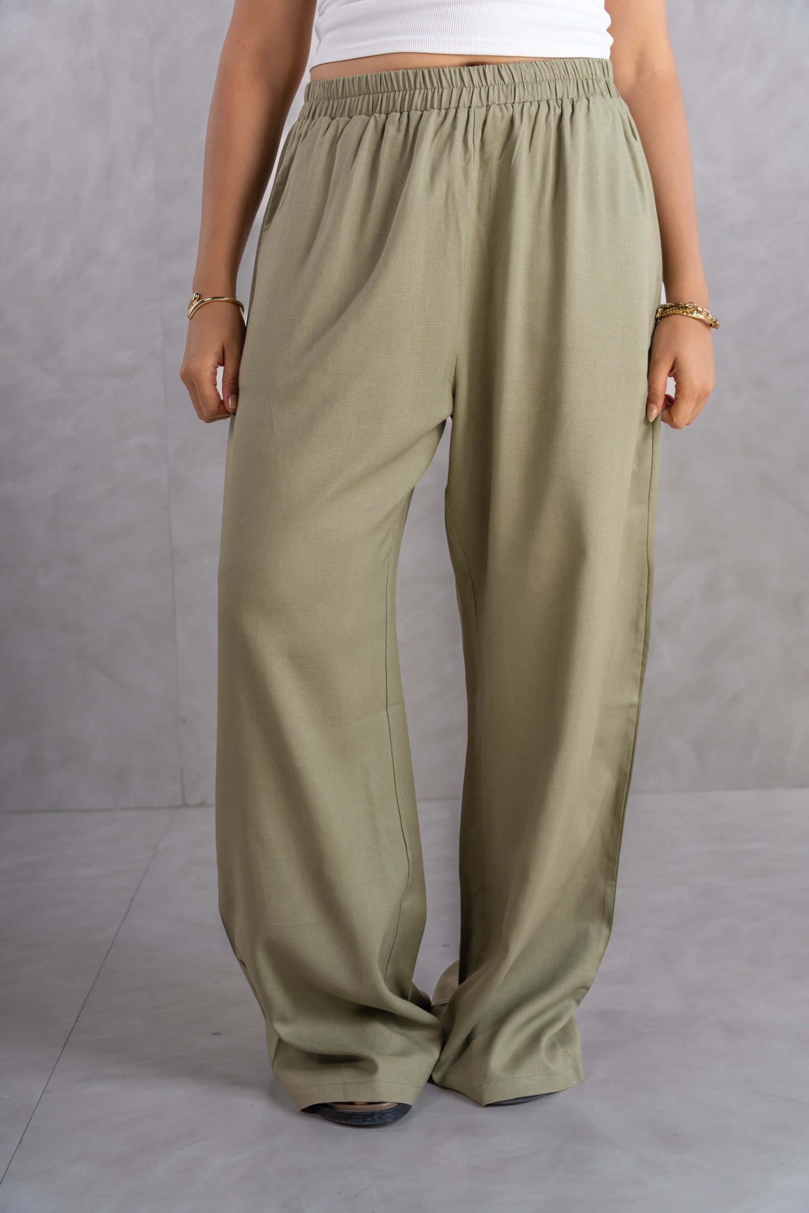 Wide linen pants