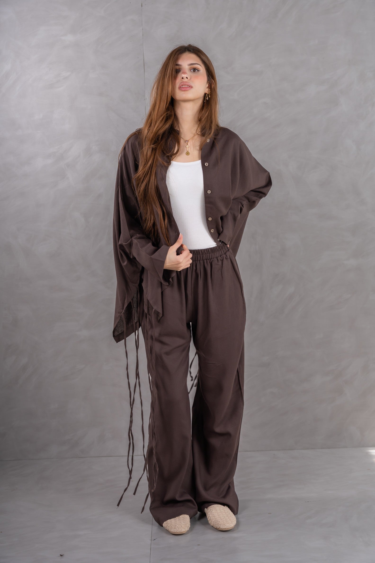 Wide linen pants